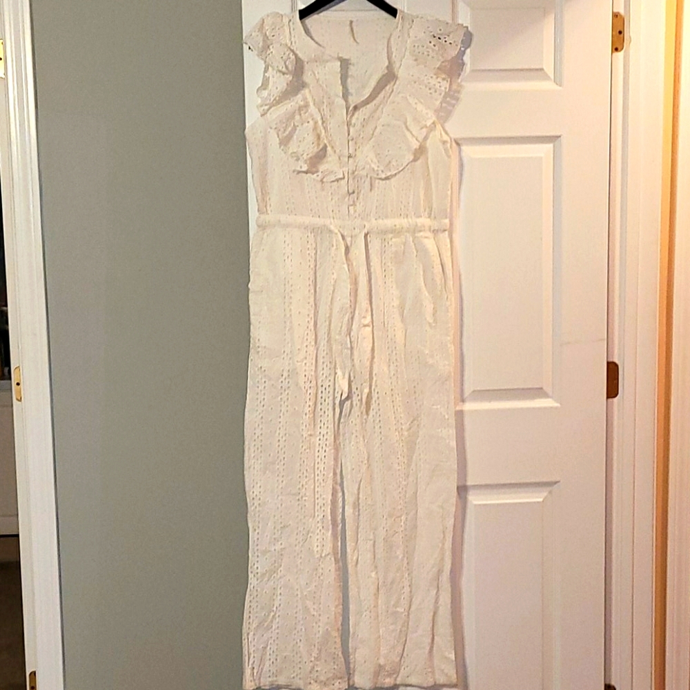 Free People Ruffle Sleeveless One Piece Jump Suit